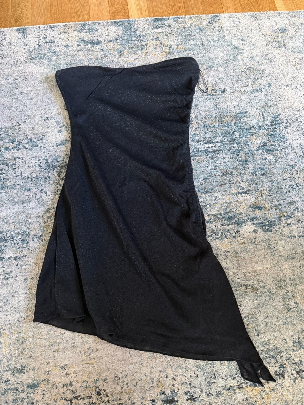 Princess Polly Black Strapless Asymmetric Dress